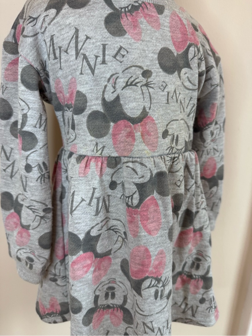 Disney Minnie Mouse Gray Sweater Dress - Picture 3 of 4